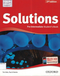 Solutions Pre-Intermediate Student's Book 2nd Edition