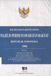 Ketetapan-ketetapan Majelis Permusyawaratan Rakyat Republik Indonesia 1998