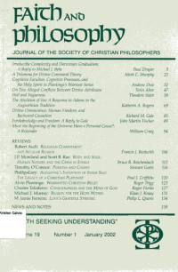 Volume 19 No.1 January 2002: Faith and Philosophy