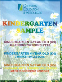 Kindergarten Sample: K3, K4, K5: Christian Education & Resources