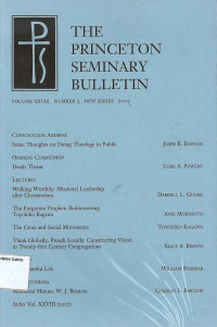 Princeton Seminary Bulletin, The:2007 Number 3